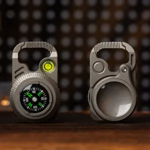 Boussole Titane EDC : Navigation Tactique & Niveau