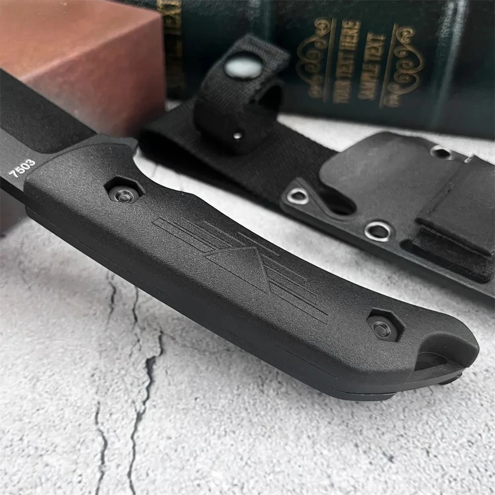 Couteau de Survie 9Cr13Mov : Lame 4mm & Manche Nylon 23cm – Image 3