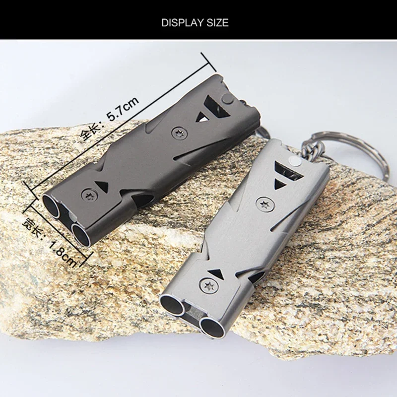 Sifflet Double Tube Aluminium 120dB : Compact & Étanche – Image 9