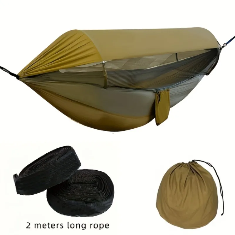 Hamac Camping avec Moustiquaire & Auvent : Nylon, 200kg – Image 10
