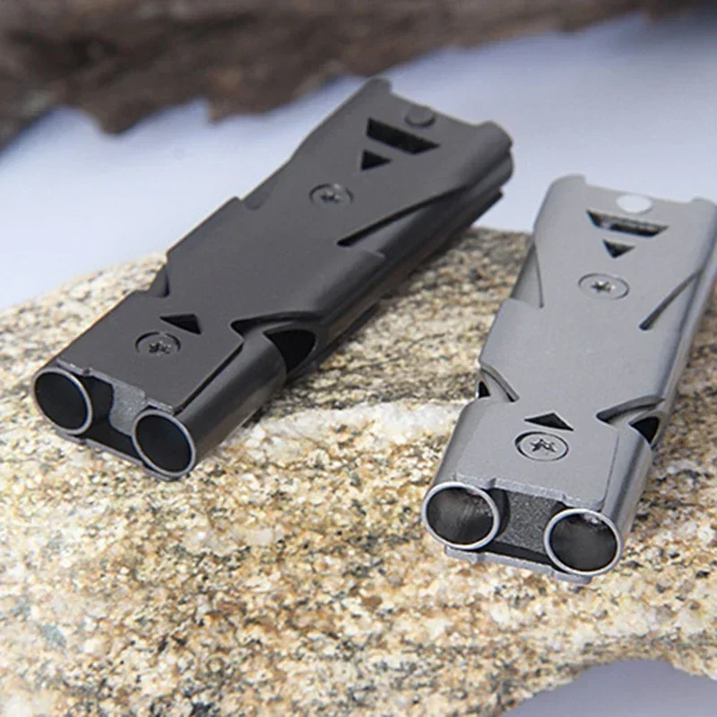 Sifflet Double Tube Aluminium 120dB : Compact & Étanche