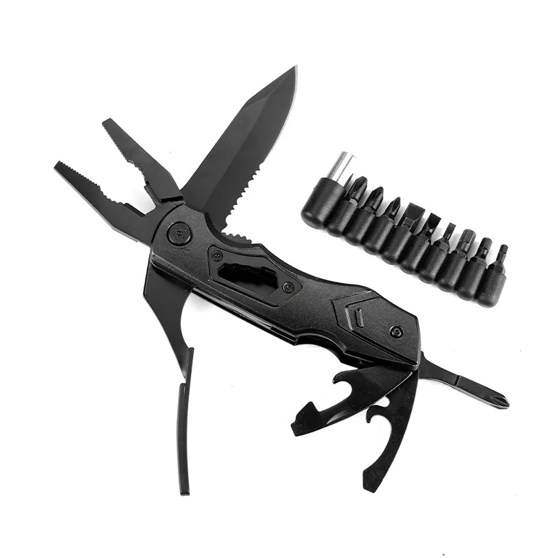 Outil Tactique PL-91D : Couteau Cranté, Pince & 9 Embouts – Image 5