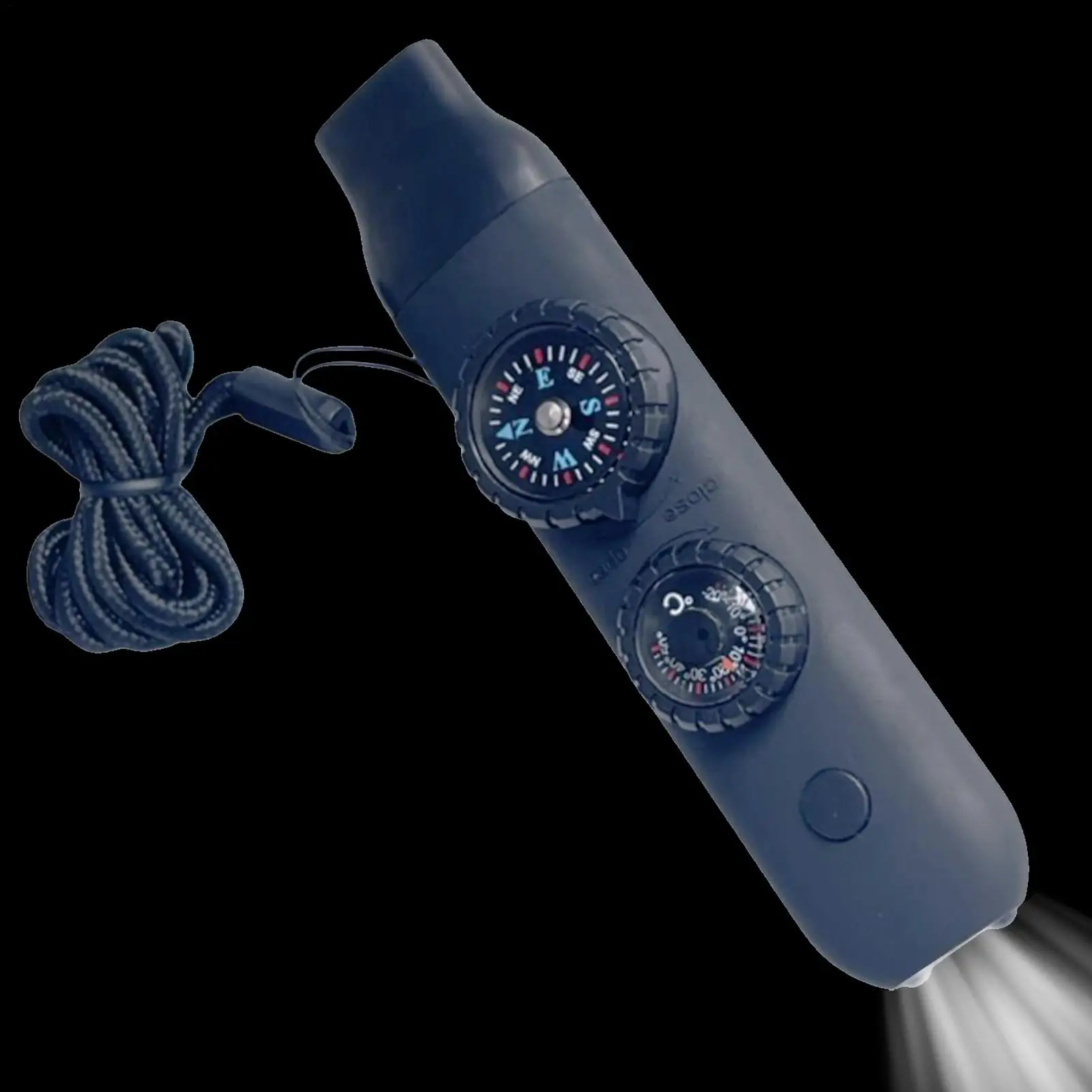 Outil Randonnée 7-en-1 : Boussole, Thermomètre & Sifflet ABS – Image 3
