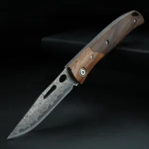 Outil Pliant Damas 18cm : Bois Massif & Acier Haute Dureté